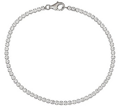 Diamonique Sterling Silver Everyday Tennis Bracelet 8"