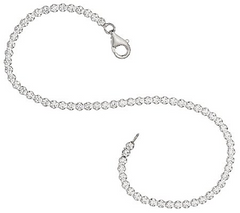 Diamonique Sterling Silver Everyday Tennis Bracelet 8"