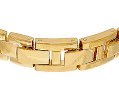 Veronese 18K Clad Mother of Pearl Panther Link Watch