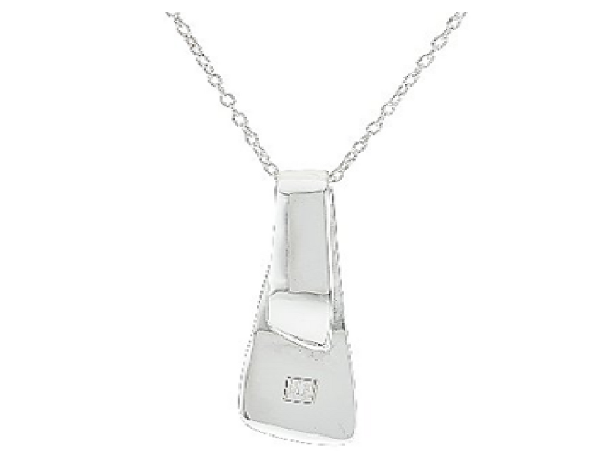 RLM Bronze Curves Fold Over Pendant on Adjustable Chain