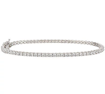 Diamonique Epiphany Platinum Clad  Endless Brillian Tennis Bracelet 8"