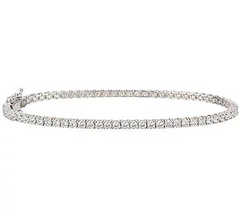 Diamonique Epiphany Platinum Clad  Endless Brillian Tennis Bracelet 8"