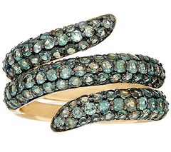 Alexandrite Pave Wrap Design 14K Ring Size 8