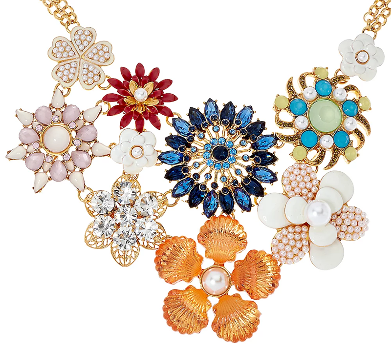 Joan Rivers Floral Fantasy 17" Statement Necklace w/Ext.