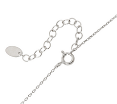 Diamonique Motif Star Dangle Sterling Silver Necklace