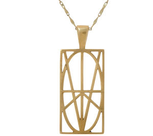 Zymbol Inspirational Bronze Pendant Necklace Large Pendant