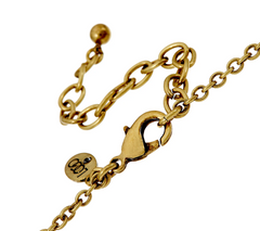 LOGO Links by Lori Goldstein Crystal Collar Antiqued Goldtone Necklace