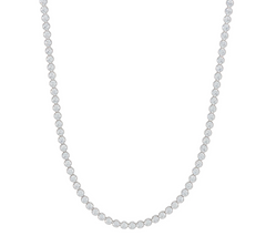 Diamonique 22.00 cttw 30" Tennis Necklace Sterling Silver