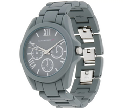 Isaac Mizrahi Live! SOHO Grey Matte Finish Round Dial Bracelet Watch