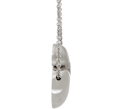 No Greater Love Sterling Silver Heart Pendant on Chain by Petra Azar