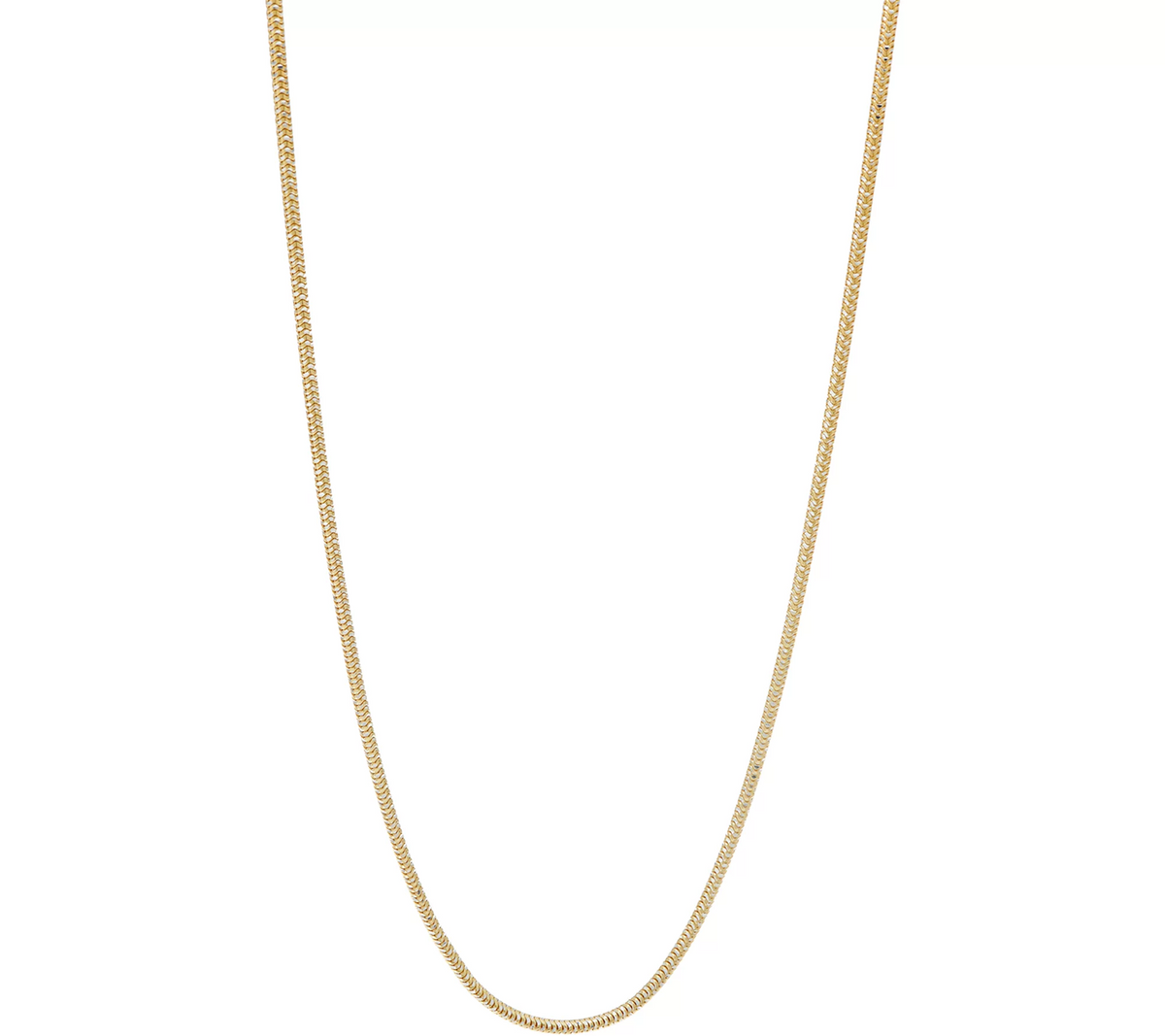 Italian Silver 36" Diamond Cut Snake Chain Necklace Sterling