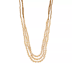 31 Bits Triple Strand Beaded Dreamer Necklace
