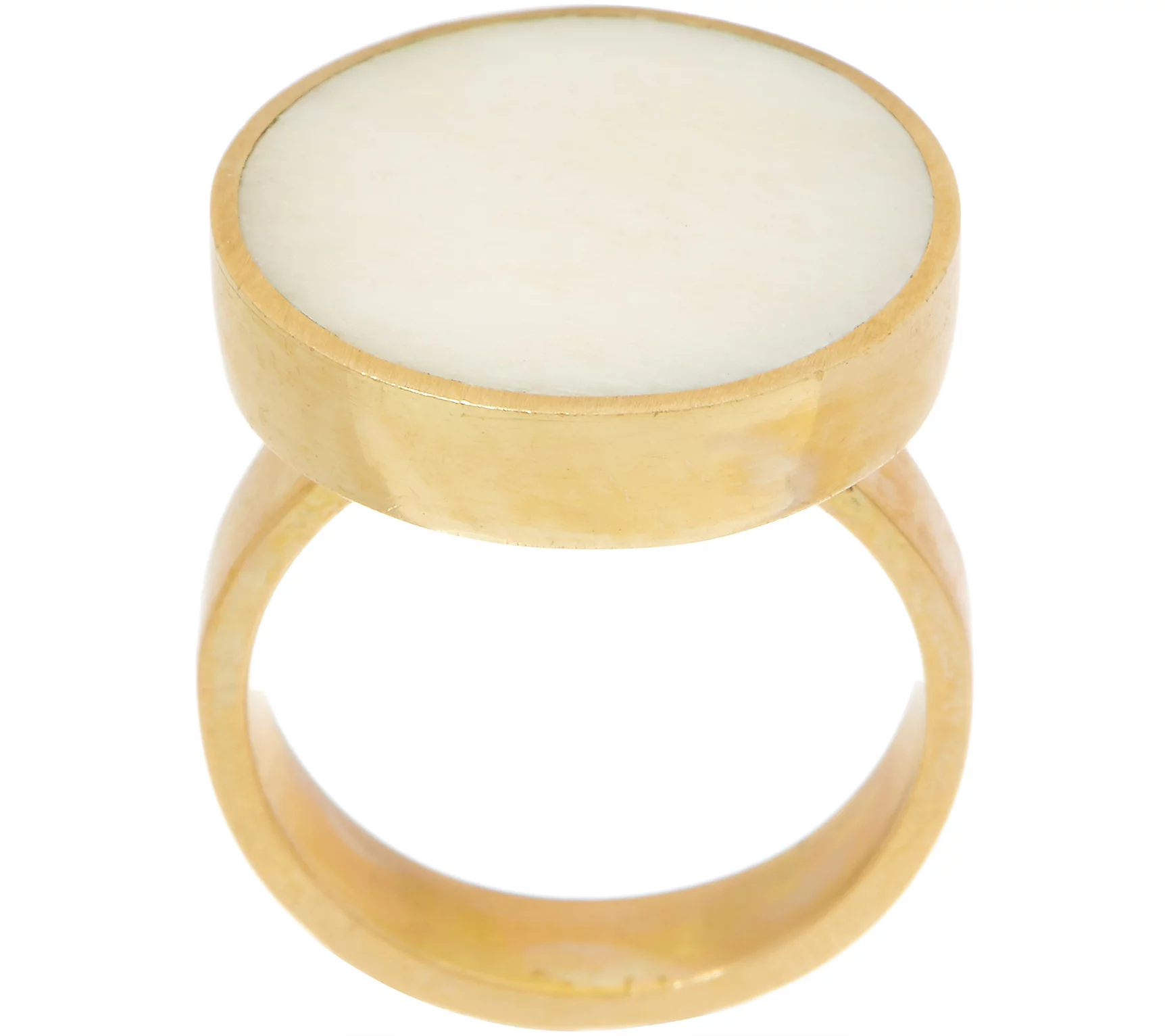 Soko Disc Gold tone Ring, Size 6