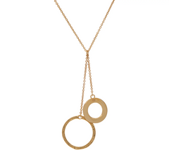 Stella Valle Kind Heart Gold Tone Necklace by Lori Greiner