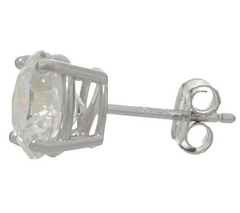 Diamonique Sterling Silver, 925 Set of 5 Round Stud Earrings, 10.50 carats;