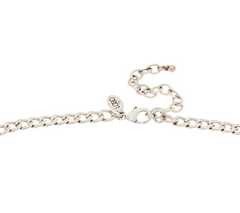 LOGO Links by Lori Goldstein Jordan Antiqued Silvertone Bib Necklace