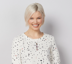 LOGO Links by Lori Goldstein Legacy Geo Stacked Antique Silvertone Necklace