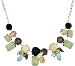 LOGO Links by Lori Goldstein Aurora Statement Antique Silvertone Necklace