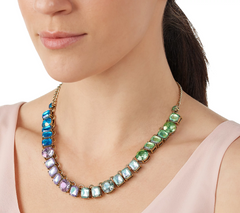 LOGO Links by Lori Goldstein Gradient Collar Antiqued Goldtone Necklace