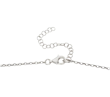 Or Paz Sterling Pear Shaped Roman Glass Web Necklace