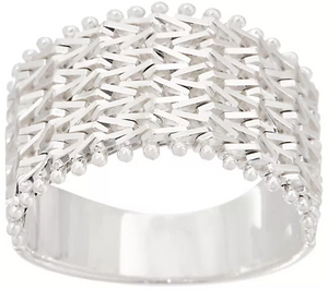 Imperial Silver Wide Wheat Band Sterling Silver Ring,  Size 5