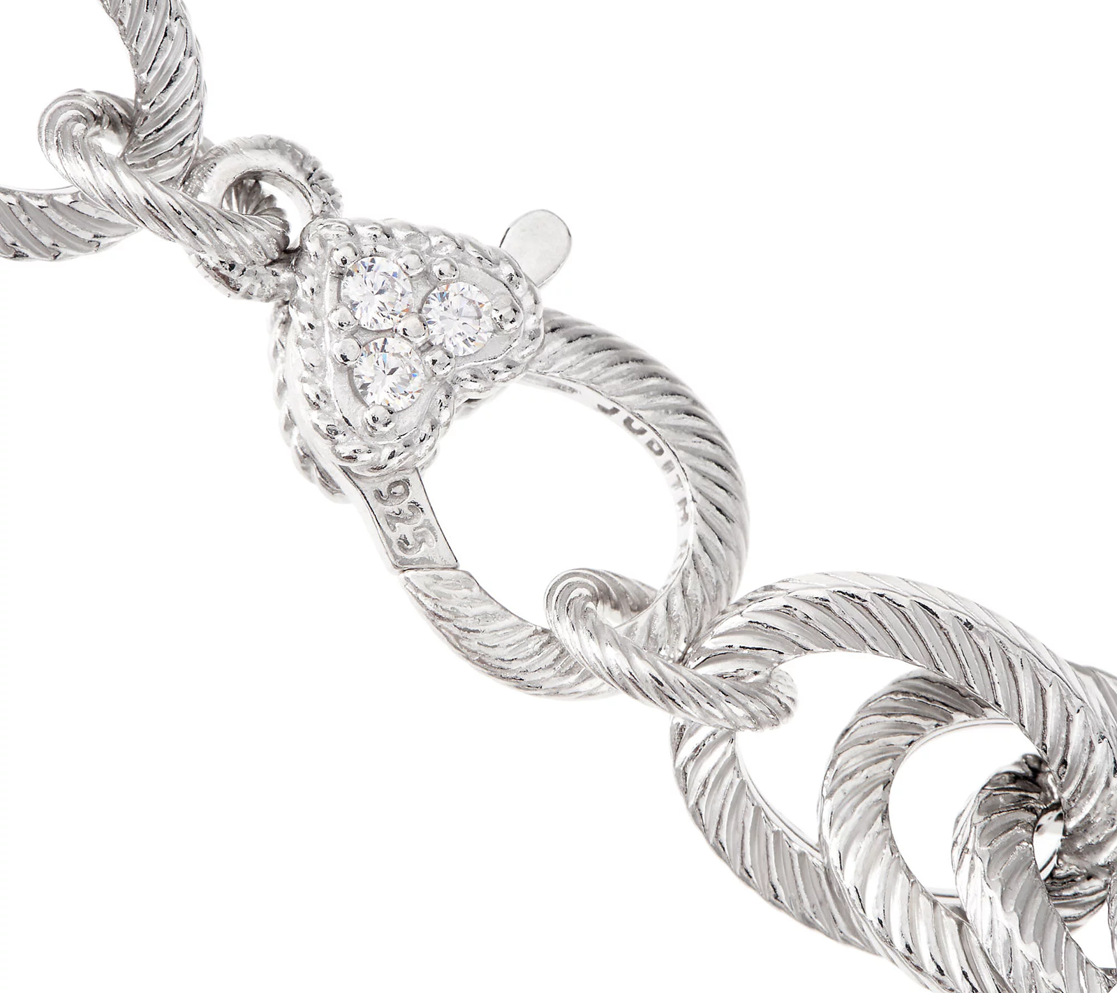 Judith Ripka Verona Tripla Sterling Silver Bracelet Small