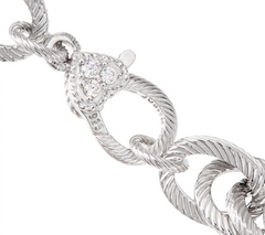 Judith Ripka Verona Tripla Sterling Silver Bracelet Small