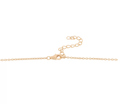 Diamonique Floral Marquise Necklace, 14K Gold Plated Sterling Silver
