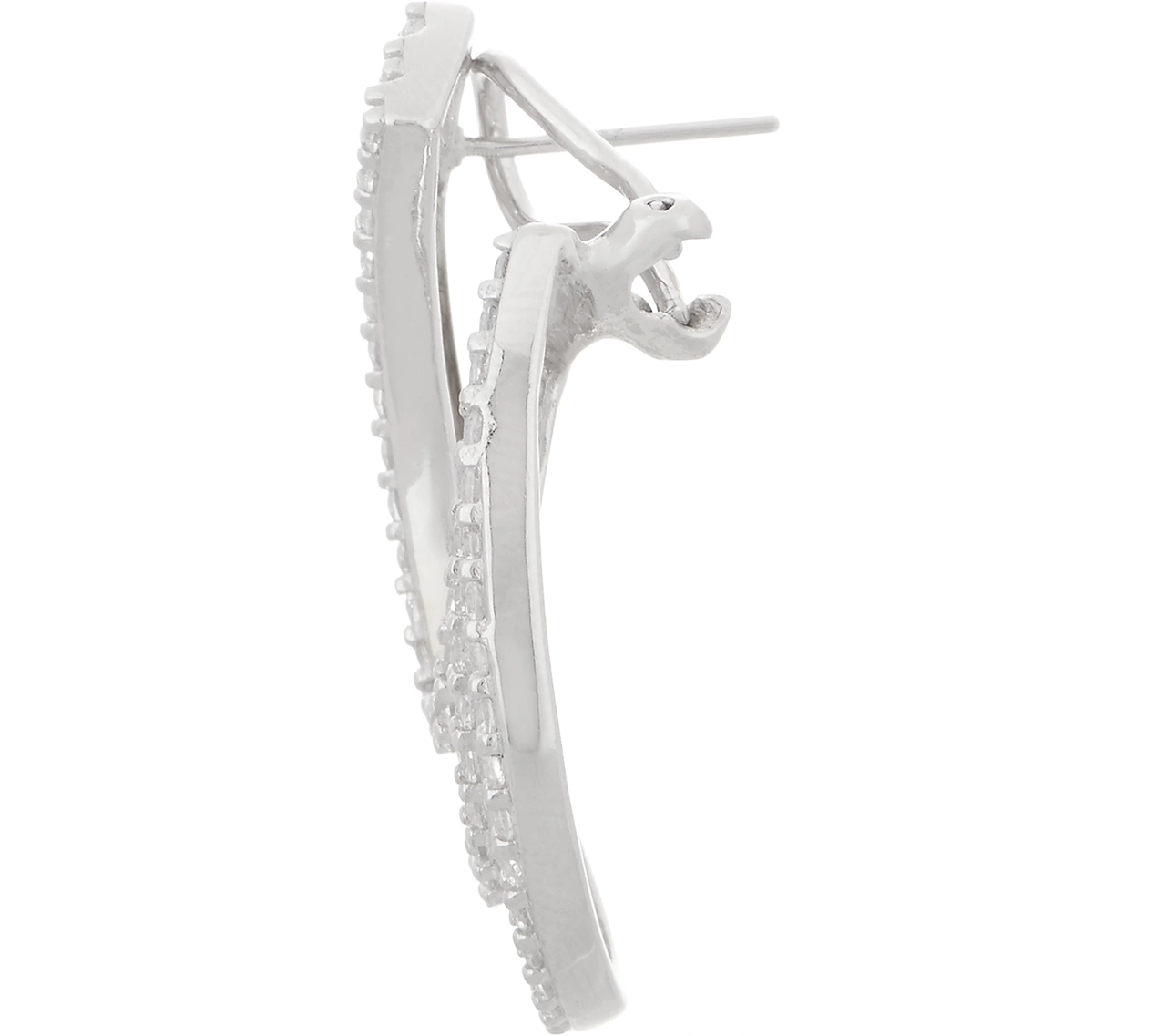 TOVA for Diamonique Sterling Silver Triple Row Drop Earrings,