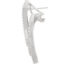 TOVA for Diamonique Sterling Silver Triple Row Drop Earrings,