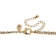 LOGO Links by Lori Goldstein Peacock Plumes Antique Goldtone Necklace