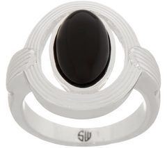 Samantha Wills Rosewater Canyon Black Gemstone Ring, Size 5