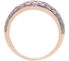 Sterling Silver Pave Sapphire Band Ring Size 11