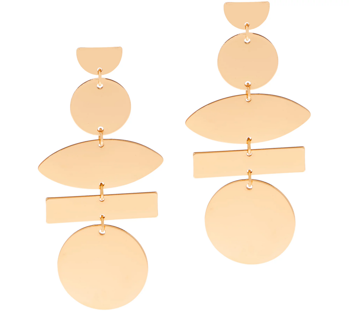 Susan Graver Geometric Rose Dangle Earrings