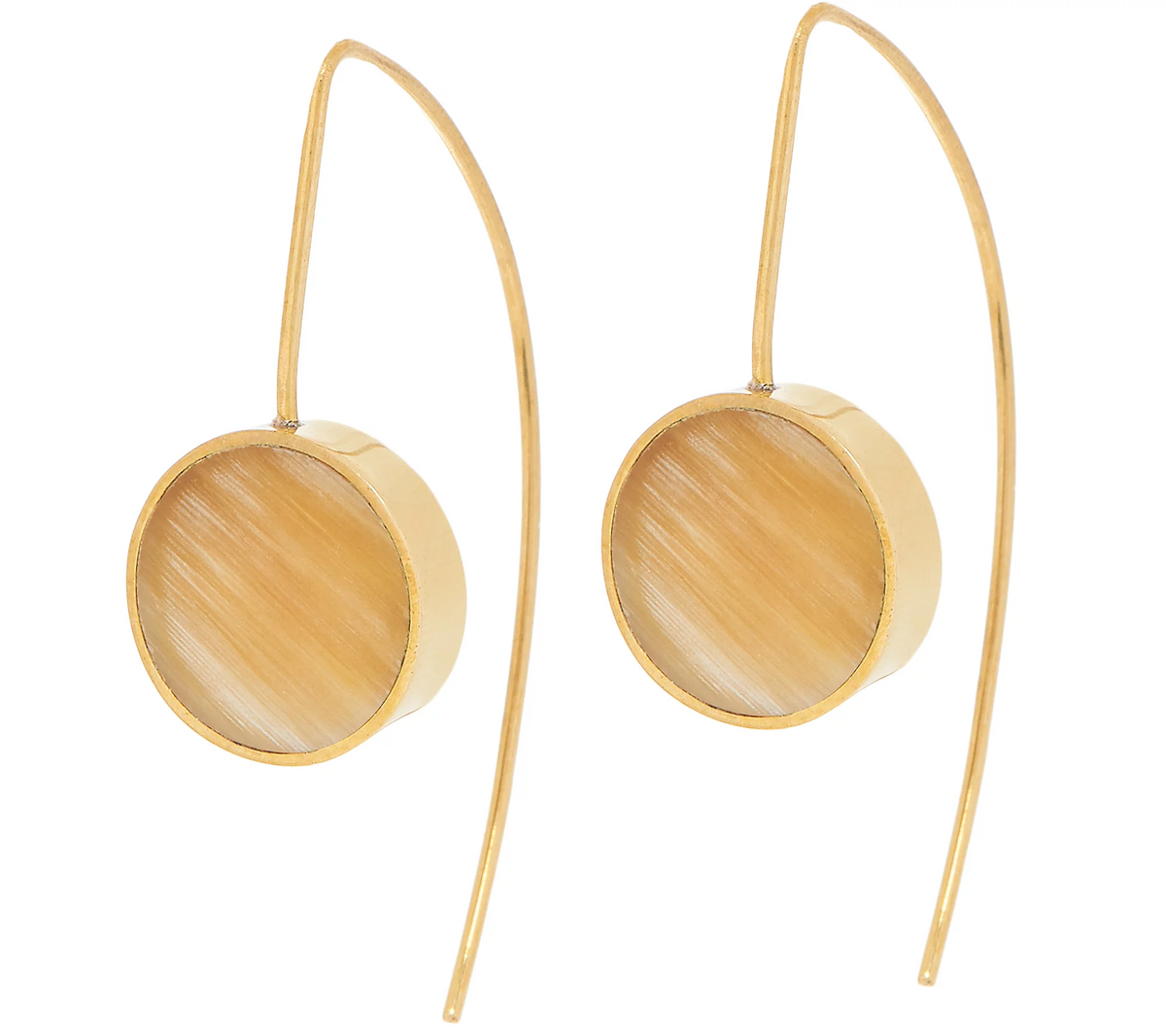 Soko Horn Dot Threader Goldtone Earrings