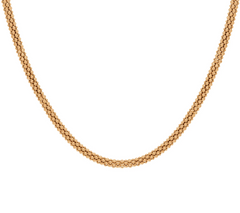 Italian Silver Bold 18" Coreana 18K Yellow Sterling Silver Necklace