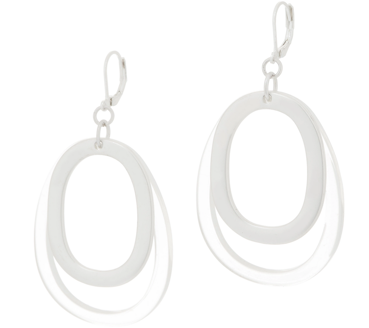 The Carrie - Lucite and Metal Hoop Earrings