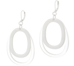 The Carrie - Lucite and Metal Hoop Earrings