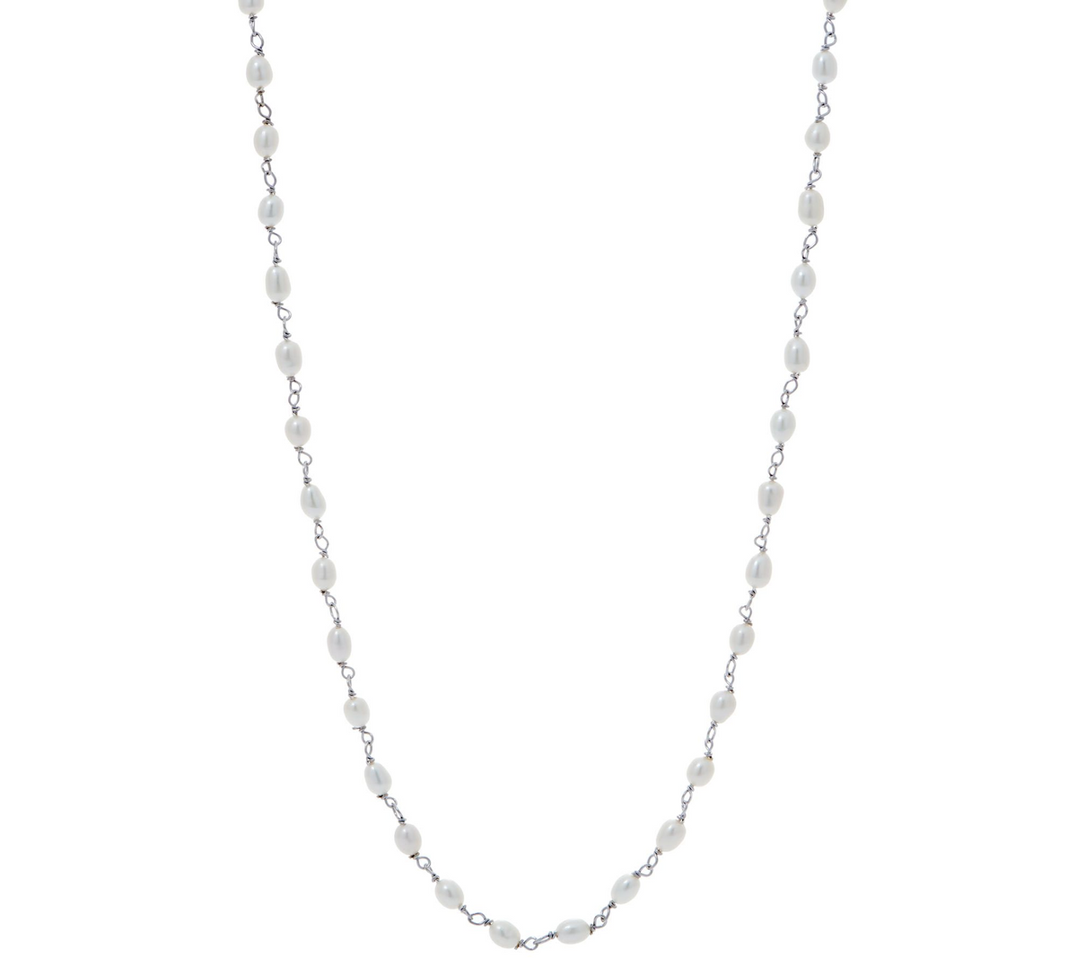 Honora Cultured Pearl 36"Sterling Silver Necklace