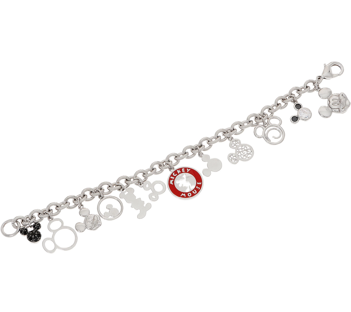 Mickey's 90th Birthday Mickey Through the Years Charm Bracelet, 8" Fit