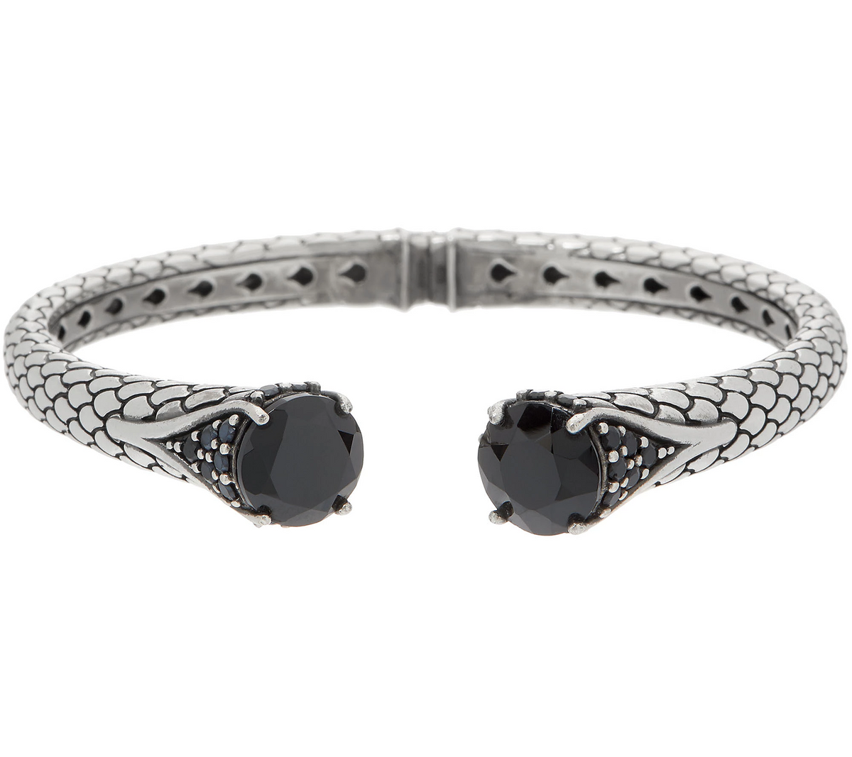 Mistero Sterling Simulated Gemstone Cuff Gemstone Cuff, Small