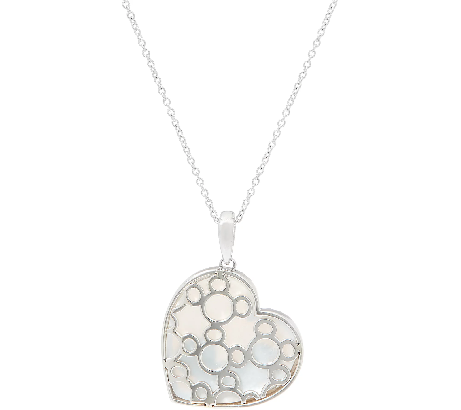 Mickey's 90th Birthday Diamonique Hidden Mickey Heart Pendant, Sterling silver