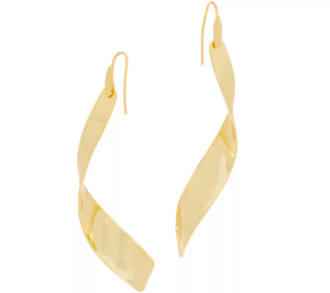 RLM Bronze Twisted Stick Yellow Bronze Earrings
