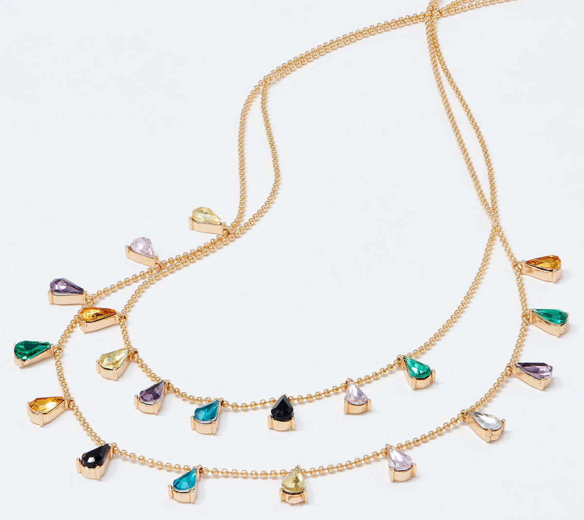 LOGO Links by Lori Goldstein Legacy Mini Teardrop Goldtone Necklace