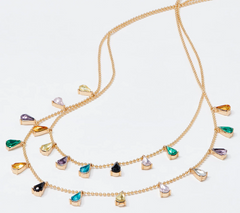 LOGO Links by Lori Goldstein Legacy Mini Teardrop Goldtone Necklace