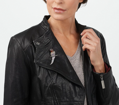 Sterling Silver Gemstone Parrot Pin/Pendant