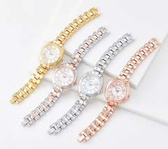 Isaac Mizrahi Live! Silver Tone Classic Tonneau Metal Link Watch