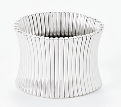 Susan Graver Metal Cuff Stretch Bracelet Large / X-Large