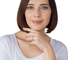 Diamonique Sterling Silver Round Eternity Band Ring, Size 8