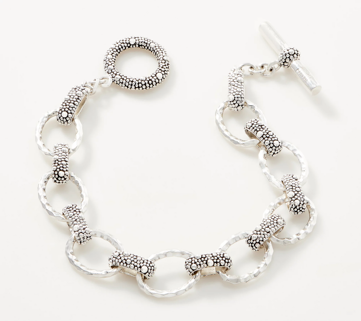 Michael Dawkins Sterling Silver Oval Link Toggle Bracelet Small